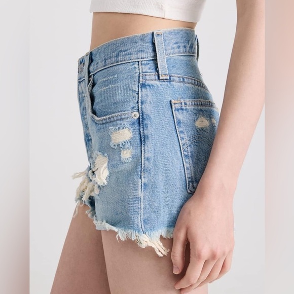 Levi’s 501 Distressed Jean Shorts - Picture 4 of 11